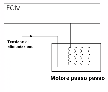 Cablaggio del motore passo - passo